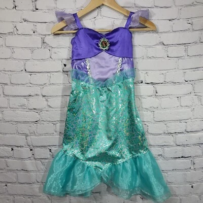 Disney Little Mermaid Girls Fantasy Play Costume Dress Size 4-6X Jakks Pacific - Image 1 of 4