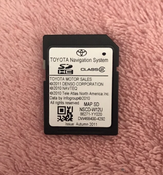 2012 2013 2014 TOYOTA 86271-YY020 Sequoia Tundra Sienna OEN NAVIGATION SD CARD - Image 1 of 1