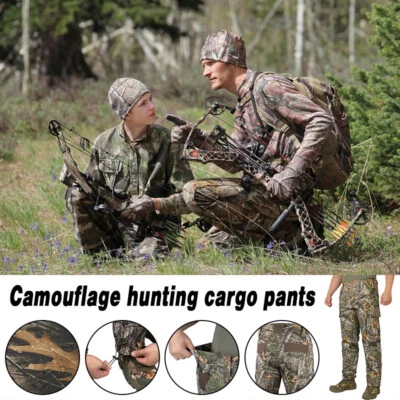 Outdoor Hunting Camouflage Pants Mountaineering Hiking Multi Pocket Cargo Pants - Image 1 of 4