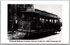 Pittsburgh Railways Company Sommerwagen Nr. 1684 Pittsburgh Vintage Postkarte 2606 - Bild 1 von 2