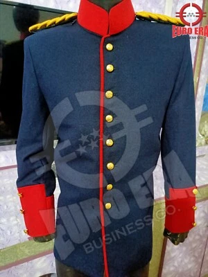 Jaqueta casaco oficial dragão prussiano napoleônico com EPAULETTES em todos os tamanhos - Imagem 1 de 4