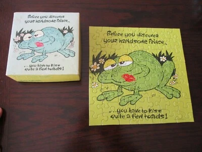 Vintage 1977 Springbok 70 Piece Prince Charming Mini Puzzle Frog Kiss COMPLETE - Image 1 of 4