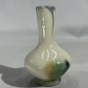 Antiker chinesischer Flaschenhals Sancai Majolica Knistern Glasur Knospen Vase - Bild 1 von 9