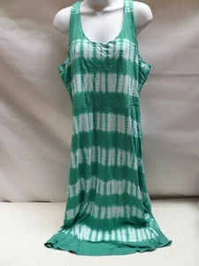 Ralph Lauren Chaps Midi Maxi Dress Tie Dye Green White Boho Festival Brand New - Picture 1 of 12