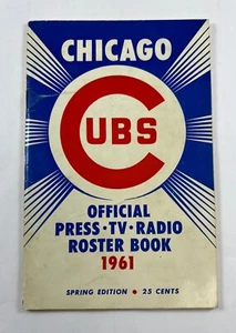 1961 Cubs Official Press TV Radio Roster Book Spring Edition MG27 - Picture 1 of 2