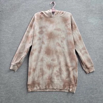 Moletom com capuz feminino ROSA M marrom túnica manga longa algodão poliéster LEIA - Imagem 1 de 4