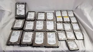 Job Lot 20x Assorted Sizes 2.5" & 3.5" SAS Hard Drives 72gb - 750gb - Picture 1 of 24