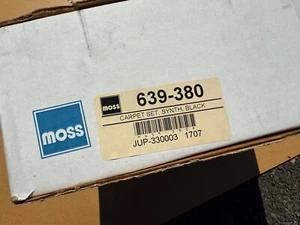 Triumph TR250 and TR6 Black Carpet Kit Set, 1968- 1976, Moss 639-380, Free Ship - Picture 1 of 3