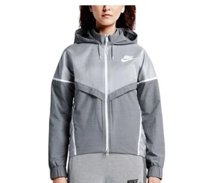 $150 Nike 726132 Bonded Windrunner Jacket Full-Zip Hooded Womens Large Running - Picture 1 of 4