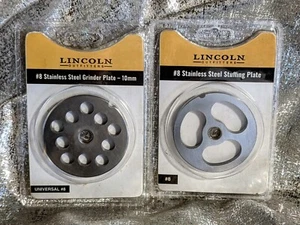 #8 Stainless Stuffing & Grinder 10mm Plates (Set Of 2) Large / Course UNIVERSAL - Picture 1 of 2