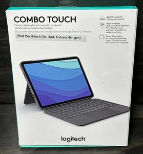 Logitech Combo Touch Keyboard Case for 11" Apple iPad Pro 1st through 4th Gen. - Picture 1 of 8