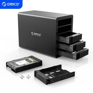 Boîtier de disque dur ORICO 5 baies Type-C 3,5'' et chaîne marguerite pour disques durs SSD 2,5/3,5'' - Photo 1/10