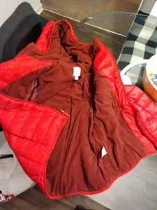 Kids' Solid Quilted Puffer Jacket - Cat & Jack Red Size XL Unisex Boys Girls - Picture 1 of 5