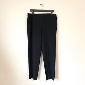 Pantalón de vestir ST. JOHN CAVIAR tiro alto frente plano negro WMNS 10 hecho en EE. UU. - Imagen 1 de 10