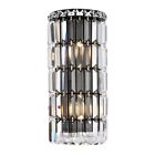 Elegant Lighting Maxime 8" Metal And Crystal Wall Sconce In Black