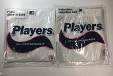 Vintage Players Nylon Athletic Shirt And Underwear Set Men’s Size M Nos 1989