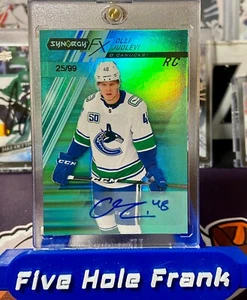 2020-21 Upper Deck Synergy Olli Juolevi FX Green Auto /99 FXR-OJ - Picture 1 of 3