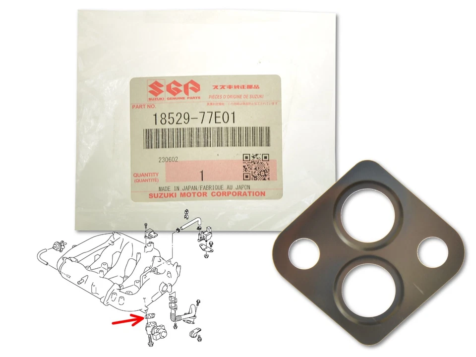 Junta de válvula EGR 18529-77E01 OE para Suzuki Grand Vitara 1.6 2.0 2.5 2.7 gasolina Foto 1 de 1