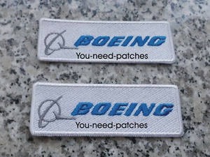 Boeing Aviation Transportion Logo Patch Jersey 2stk sew on embroidery Aufnäher - Picture 1 of 1