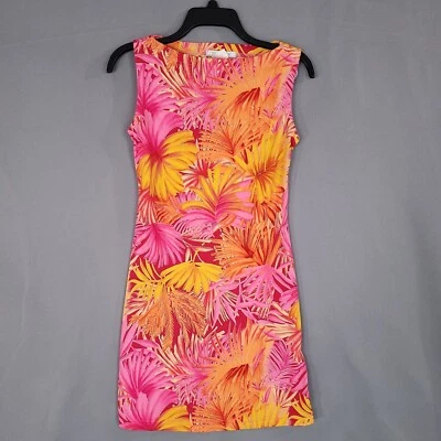 Vestido floral para mujer La Belle midi sin mangas aberturas laterales multicolor talla M Foto 1 de 4