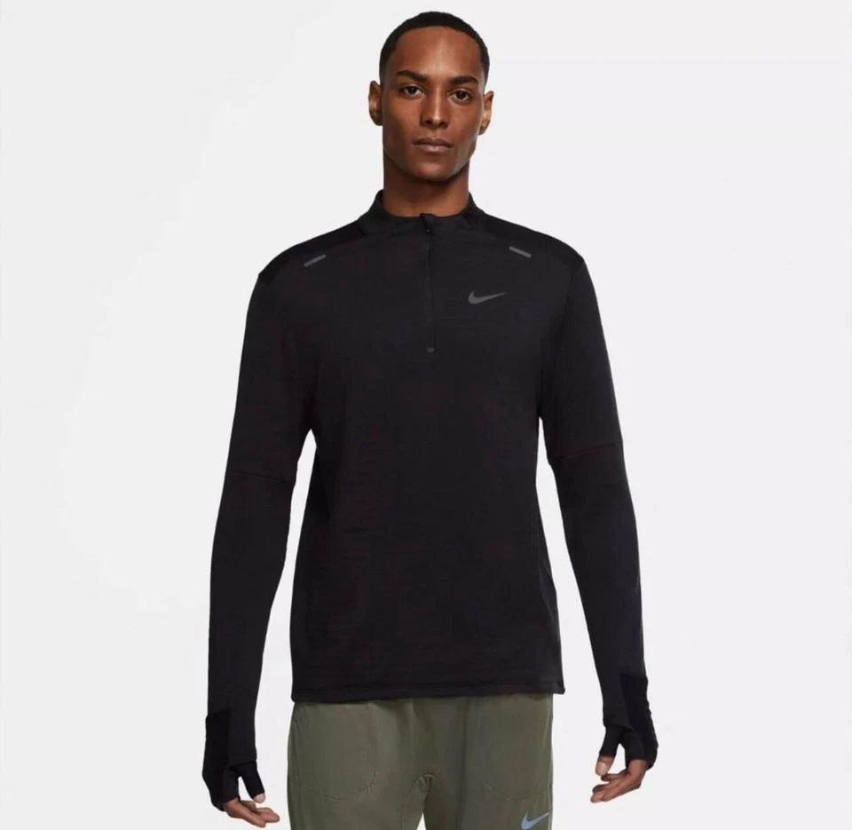 Camiseta de running para hombre Nike Therma Sphere Element 1/2 cremallera gris CZ4229 010 talla S, M Foto 1 de 4