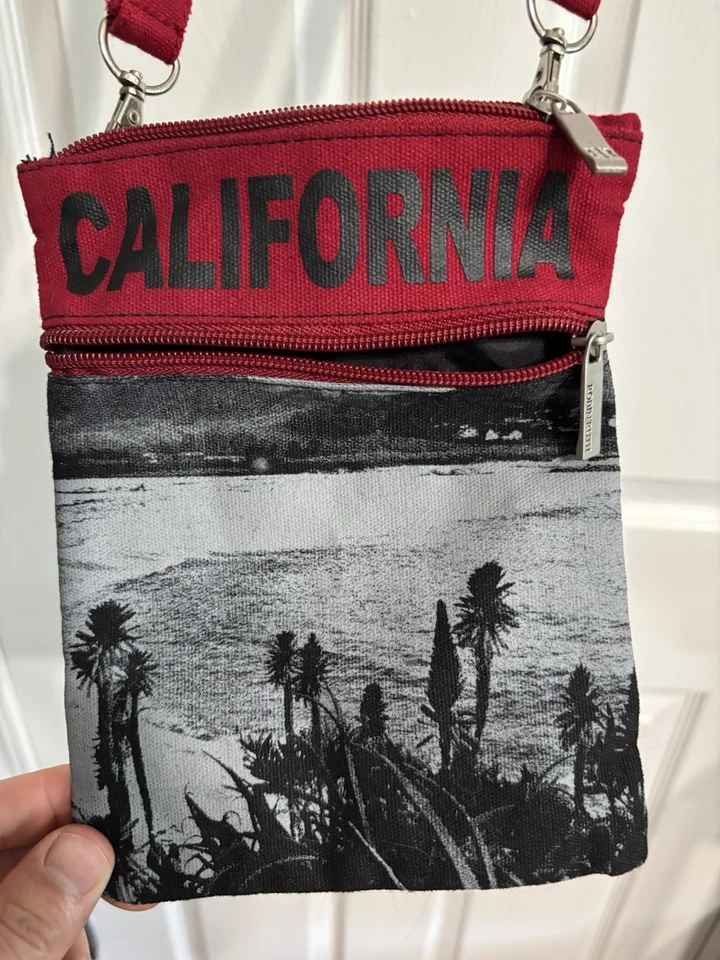 Robin Ruth California Over the Shoulder Bag Pouch 2 Pocket Zip Bag - Image 1 of 1