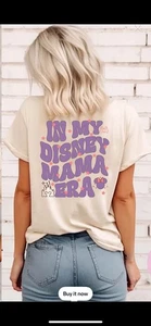 Camiseta jersey cuello redondo Bella Canvas In My Disney Era Mama talla grande - Imagen 1 de 8