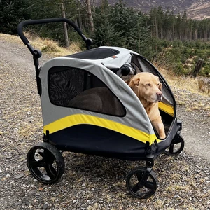 Schwerlast Hundebuggy für Hunde Groß 4 Räder Hundewagen Hundetrolley Hundejogger - Bild 1 von 11