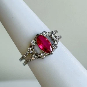 Ring Bomb Party July Ring Size 8- Finders Keepers LC Ruby on Rhodium - Picture 1 of 10