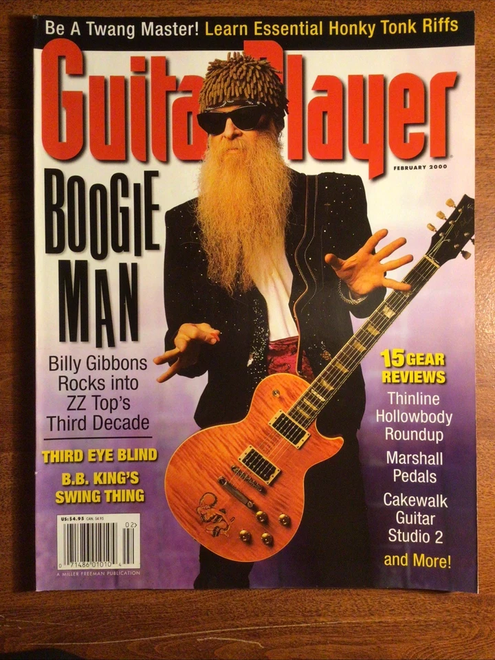 Guitar player magazine, February 2000 Billy Gibbons  boogie Man ZZ Top - Image 1 of 4