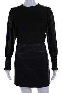 Bagatelle Collection Women's Hook Closure Faux Leather Skirt Set Black Size 2 - Picture 1 of 9