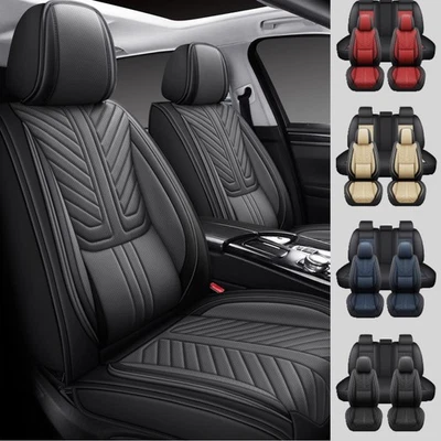 For Honda/Toyota Napa Leather Car Seat Covers Front&Rear Cushion Pad 5 Seats — 第 1/4 张图片