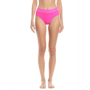 Bikini donna FABLETICS nuovo con etichette taglia L rosa fluo orlo arancione vita alta fondo - Foto 1 di 5