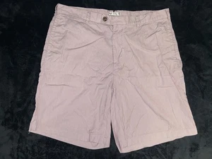 Peter Millar Shorts Adult 34 Chino Flat Front Pink White Striped Golf Mens 512 - Picture 1 of 8