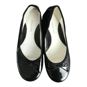 Nordstrom Ballerinas Mädchen US13 Little Kid glänzend schwarz Lackleder Dress Up - Bild 1 von 7