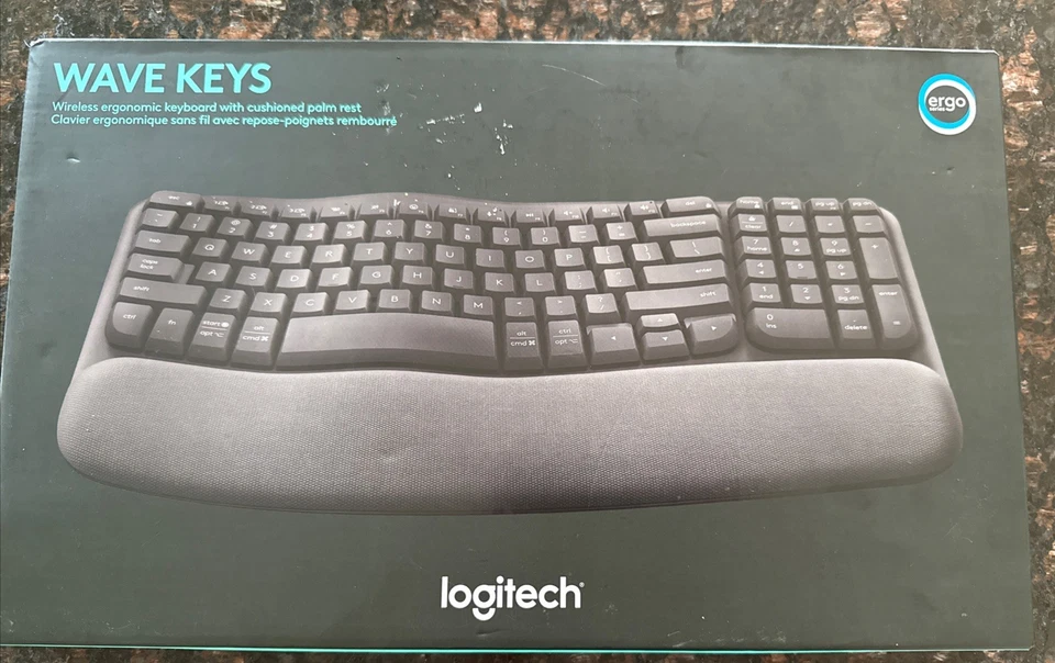 LOGITECH WAVE KEYS WIRELESS ERGONOMIC KEYBOARD 920-011898