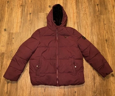 Chaqueta acolchada Reebok para mujer XL granate cremallera completa imitación piel capucha  Foto 1 de 4