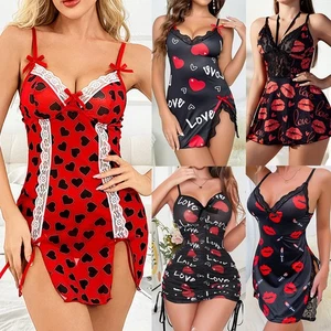 Women Sexy Lace Lingerie Babydoll Sheer Nightwear Sleepwear Underwear Mini Dress - Picture 1 of 84