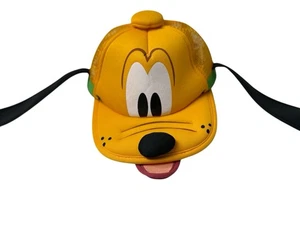 New Disney Parks Pluto Face Hat Cap Foam Mesh Ears Adult Size 57-60cm Costume - Picture 1 of 9