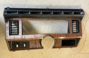1980-1986 Ford F150 F250 F350 Bronco Woodgrain Dash Gauge Cluster Trim Bezel - Picture 1 of 15