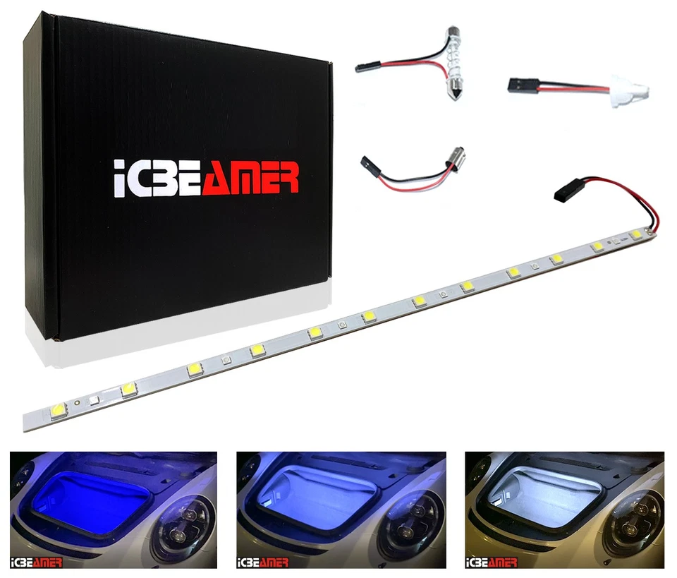 Tira de luz LED de color azul a blanco iluminación de área de carga para automóvil A1 Foto 1 de 4