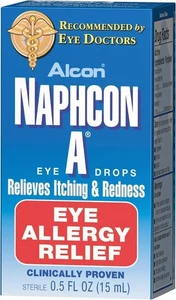 Redness Reliever And Antihistamine Eye Drops 15 Ml By Naphcon A - Picture 1 of 5