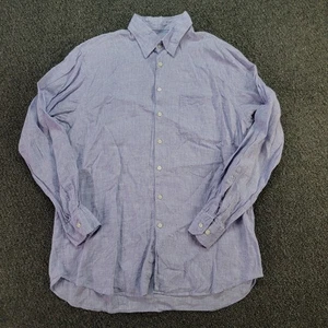 Scott Barber Shirt Men XL Light Purple Linen Button Down Long Sleeve Office - Picture 1 of 8
