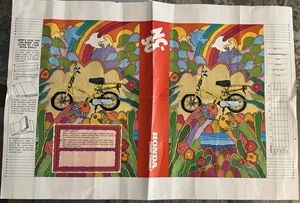 Vintage Schoolbook Cover, Honda NC-50 Moped Artwork, 1980’s, Good Cond W/ Folds - Imagen 1 de 11