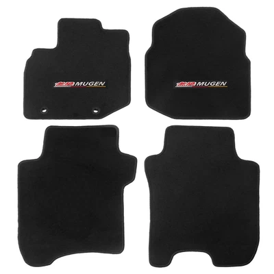 Alfombrillas de nailon negras para Honda Fit 09-13 4 piezas con Mugen Foto 1 de 3