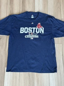 Boston Red Sox 2013 World Series Championships T-Shirt Biglietti Grafica Blu 2XL - Foto 1 di 7