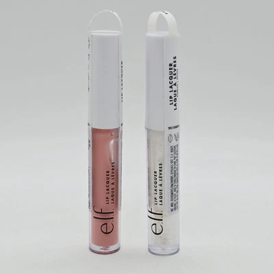 Lote de 2 Lacas Labiales Elfo, Susurro Nutritivo Rosa y Burbujas Brillo Transparente Sellado Foto 1 de 4