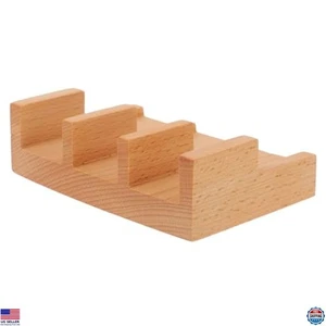VOSAREA Sushi Taco Holder Wood Sushi Display Rack U Shaped Sashimi Plate Sushi - Picture 1 of 7