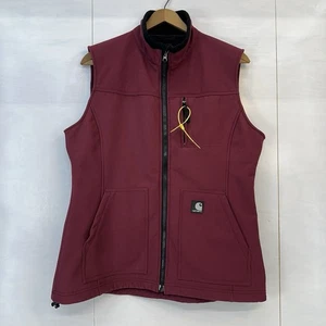 Chaleco Carhartt Softshell Mujer Cremallera Completa Forrado de Vellón WV002 Borgoña L LEER - Imagen 1 de 13