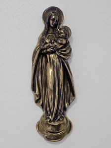 MARIA MIT JESUSKIND HEILIGEN FIGUR  ca 42 x 14  cm – Messing 2,5 Kg - Bild 1 von 5
